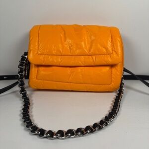 Marc Jacobs Women's Orange Lambskin Leather ‘Pillow’ Shoulder Bag